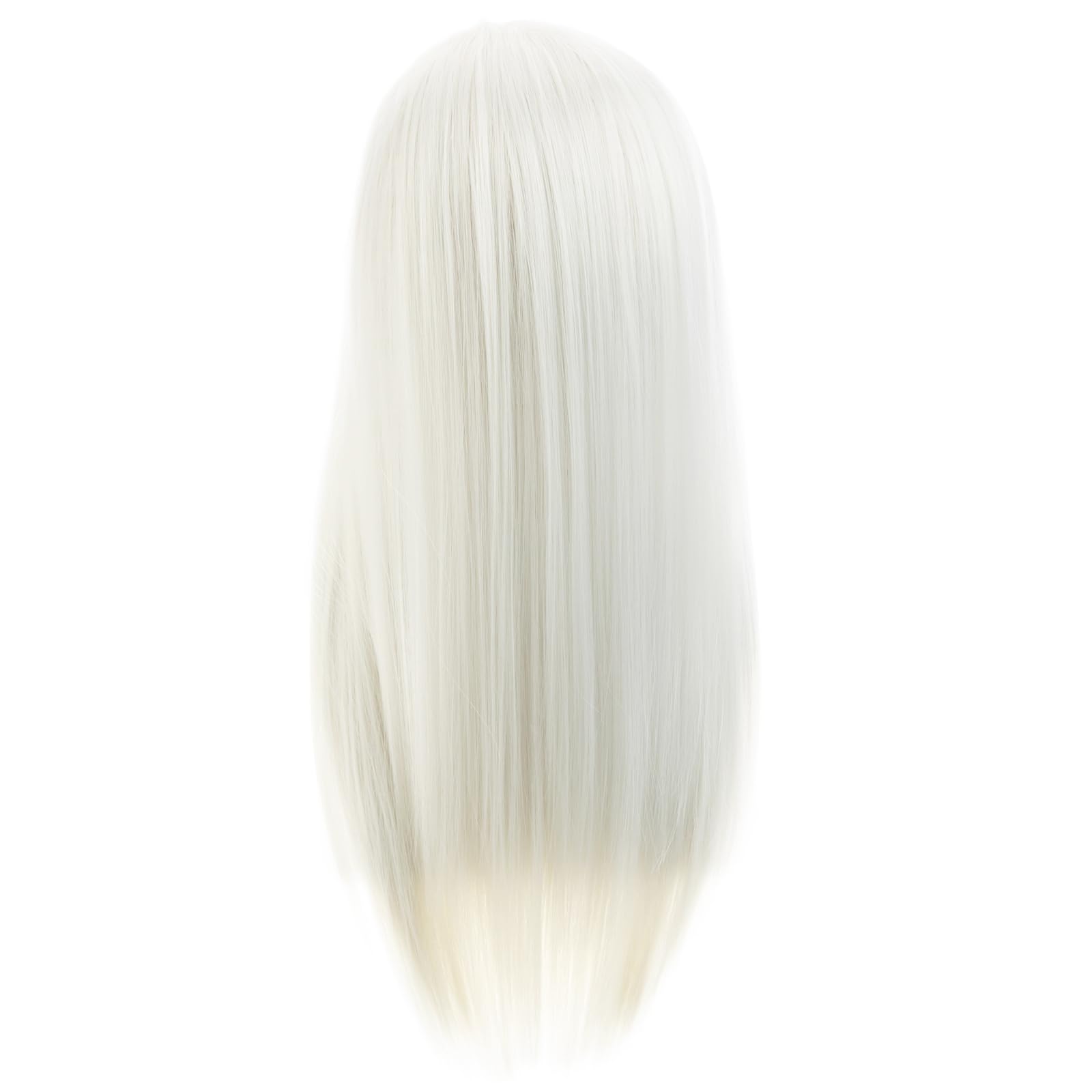 Dsimeig Long Straight White Wigs for Men Synthetic Side Part Heat Resistant Party Cosplay Hair Wig, 22.5 inches - Image 3
