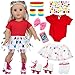 18 Inch Doll Accessories, Girl Doll Accessories, 7PC Travel Skating Sport Play Set, 18 inch Girl Doll Outdoor Sport Accessories (Not Include Doll)