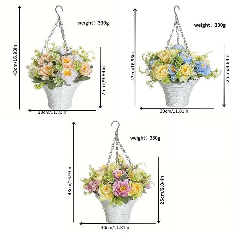 2 Fleurs Artificielles Suspendues Pour Jardin - Gloire Du Matin 29 5 Pouces Decoration Exterieure Pour Porche Balcon Terrasse 98555194