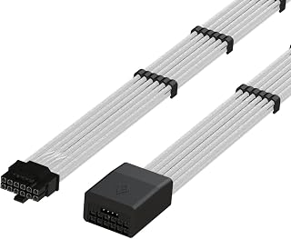 LINKUP 12VHPWR GPU Power Extension Cable | 30cm, Silver