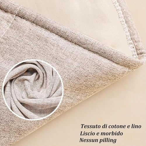 Housse de tête de lit extensible en lin et coton gris 190 cm - 6