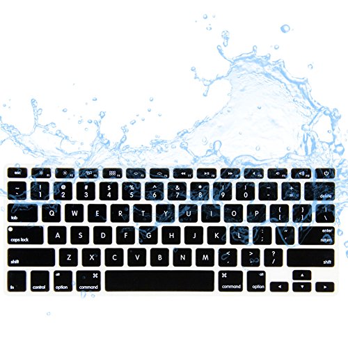 Keyboard Cover for MacBook Pro 13”15”17” MacBook Air 13” (with or without Retina Display) Keyboard Skin for MacBook Air 13 Inch （Black） (Black)