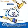 gohantee R134a Recharge Hose Kit with Gauge, AC Refrigerant Recharging Hose Measuring Kit, with Self-Sealing R-134a Can Tap Refrigerant Dispenser to R-12/R-22 Port, R134a Low Side Quick Couple #3