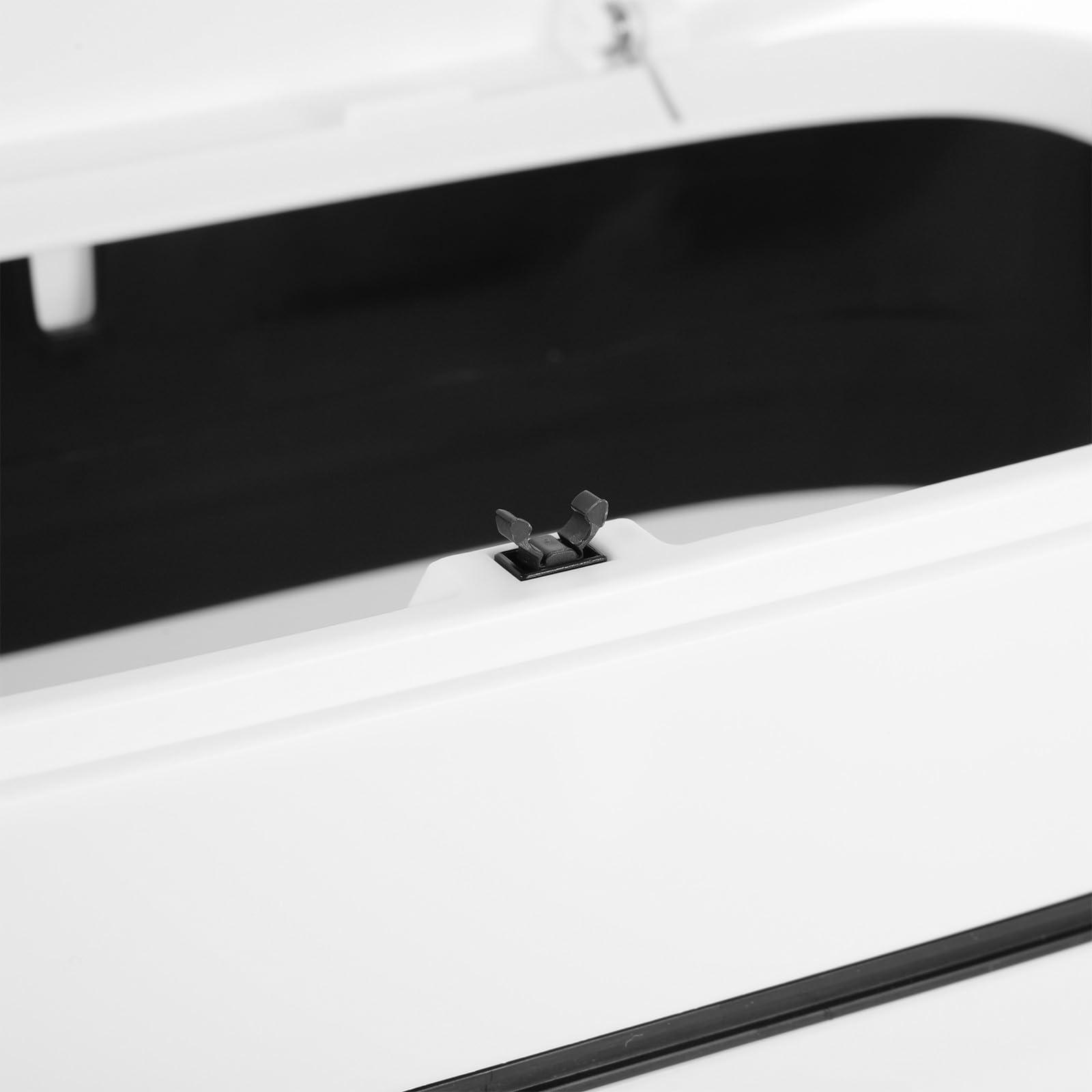 Vaguelly Color Claro Papelera de Baño Rectangular Delgada de PP
