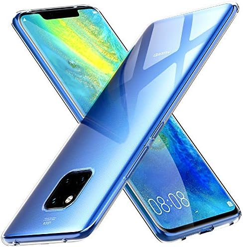 Peakally Case Compatible with Huawei Mate 20 Pro, Soft TPU Transparent Protector Case Cover, Anti Slip, Scratch Resistant-Transparent/Clear