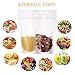 100pcs Zipper Stand-Up Drink Pouches Bags Heavy Duty Hand-Held Translucent Heat-Proof Bag with 100 Drink Straws by TOPHOUSE