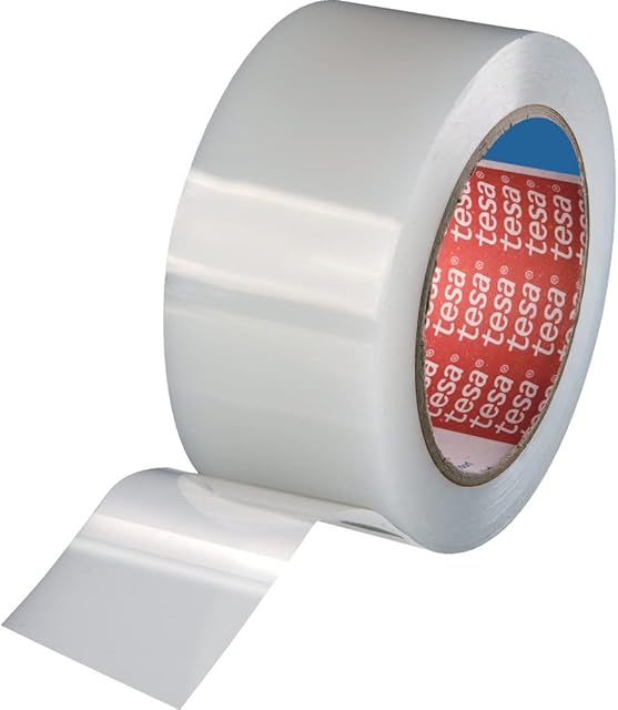 tesa 04668-00004-01 Professional Clear Duct Tape - Waterproof Outdoor Clear Repair Tape, 33 m x 50 mm