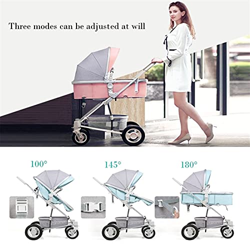 Kinderwagen 3 in 1 van de baby buggy for pasgeboren Kinderwagen wandelwagen Omkeerbaar All Terrain, 360 Rotation Functie… - Afbeelding 4