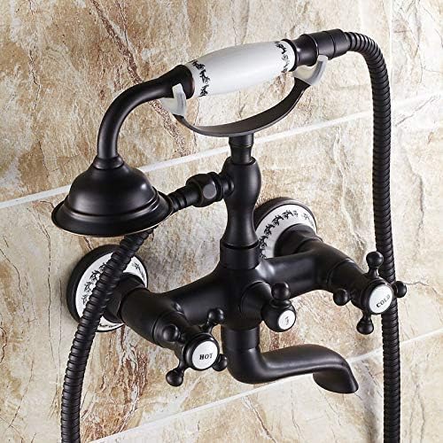 Mitigeur baignoire téléphone bronze huilé pour rénovation salle de bain