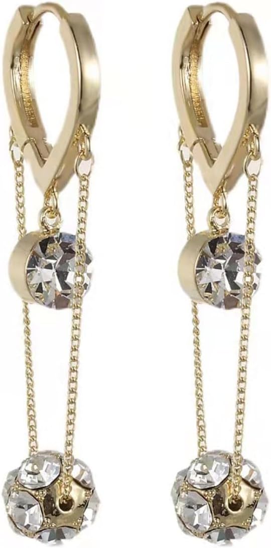 Handmade Boho Crystal Drop Dangle Earring Gold Tassel Earrings Vintage Crystal Chain Earrings Wedding Earrings Jewelry for Women and Girls - Image 5