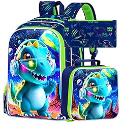 Uv Priting Backpack - Dinosaur With Glasses
