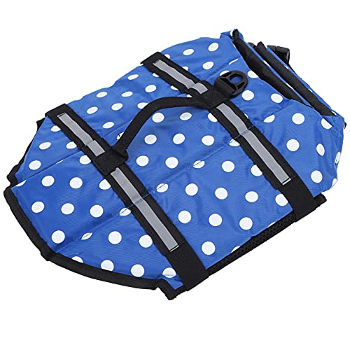 Generic Pet Adjustable Life Jackets, Dog Life Jacket Pet Reflective Swimming Vest Pet Coat for Pets Swimming (S), Dark Blue