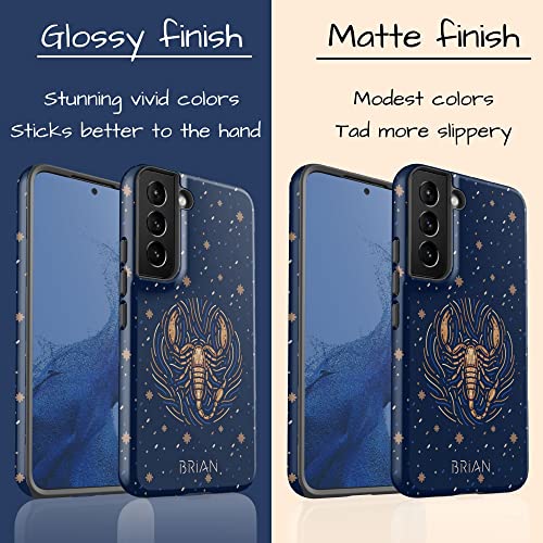Artisticases Custom Scorpio Zodiac Sign, Astrology Personalized Name Case, Designed For Samsung Galaxy S23 Plus, S22 Ultra, S21, S20, S10, S10E, S9, S8, Note 20 Ultra, Note 10 Plus #TOP4