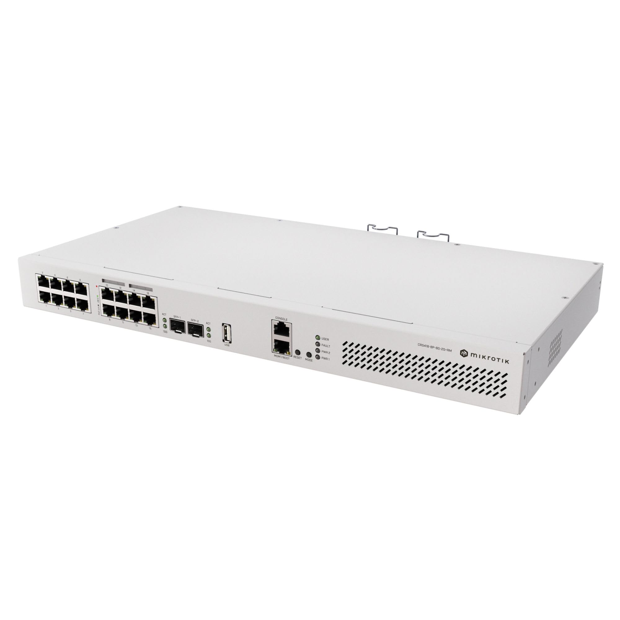 MikroTik CRS418-8P-8G-2S+RM L3 Switch 16x Gigabit Ports with PoE-Out 2X 10G SFP+ Rackmount