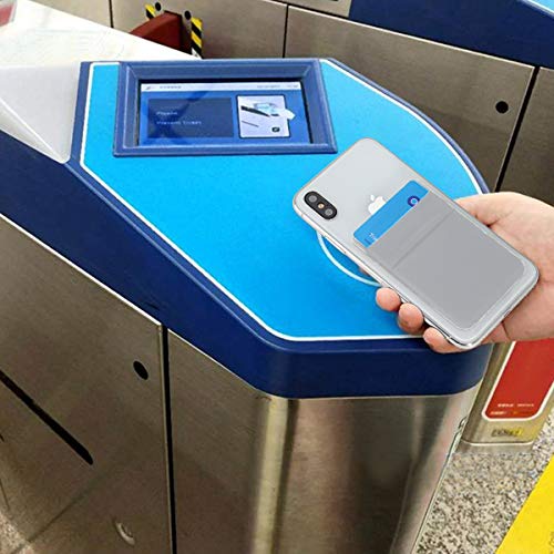 Shanshui Card Holder For Back Of Phone, 5 Pcs Double Cloth Slim Stretchy Phone Pocket Pouch Stick On Id Credit Card Wallet Compatible For Iphone 11 Pro Samsung Galaxy S10 And More(Black,Grey,Pink) #TOP3