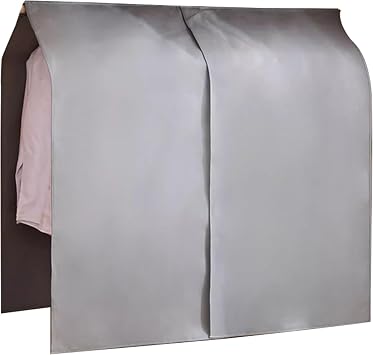 Clothing Rack Cover for Closet Storage, Waterproof Cover for Clothes Rack, Paste Design Garment Rack Cover Only, Non-Woven Fabrics, Clothing Waterproof ProtectorGray,120x120cm/47x47in