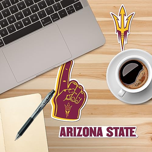 Image of Arizona State University Premium Vinyl Sticker Pack - Large Waterproof Decals for Laptop, Water Bottle, Tablet, Car, Skateboard & More - Officially Licensed ASU Sun Devils Set of 8
