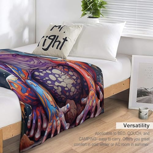 Couverture grenouille flannel pour éviter le froid sur le canapé
