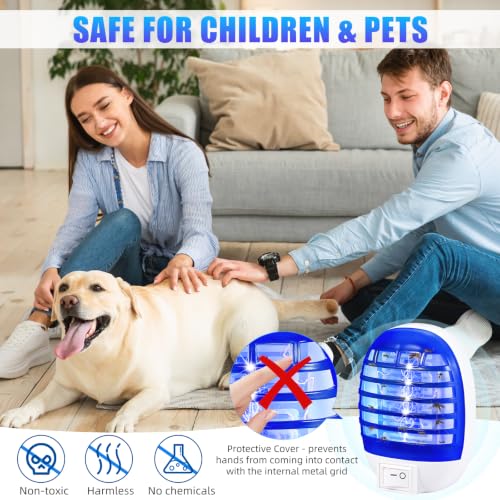 Image of 6 Pack Plug in Bug Zapper for Indoor Use, Mosquito Zappers Indoor | Bug Zapper Plug in for Flying Insect Automatic Mosquito Trap with Led Light for Patio, Bedroom, Kitchen, Office