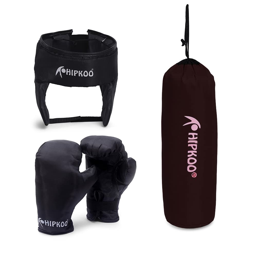 Hipkoo Sports Kids Champ Matte Finish Filled Boxing Kit Set | 1 Punching Bag, 1 Head Guard, 2 Boxing Gloves | Boxing Training Punching Bag and Gloves for Boys and Girls | for 5 to 7 Years Kids (B09PNMKRVL) Amazon Price History, Amazon Price Tracker