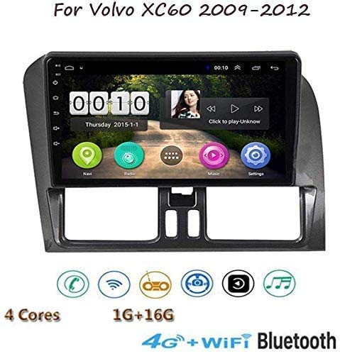 DUMXY Stereo Android 8.1 GPS Music Navigation Radio, for Volvo XC60 2009-2012, 9" 1080P HD Touch Screen Multimedia Player, Mirror Link Steering Wheel Control Bluetooth Hands-free Calls,4G+WIFI2G+32G