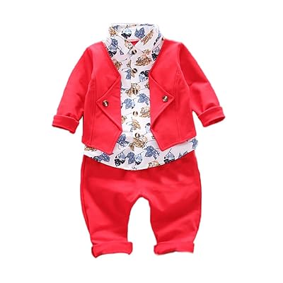 Bold N Elegant 3 Piece Stripe Print Funky Boys Party Suit - Coat with T-Shirt Trouser & Bowtie Dress Clothing Set for In