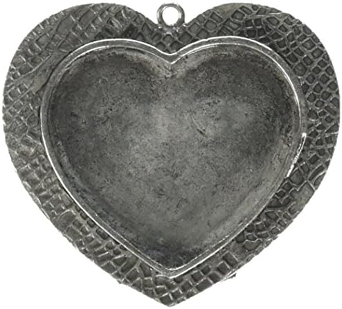 Ranger SLK ICE Resin Antique Silver, Heart, Large