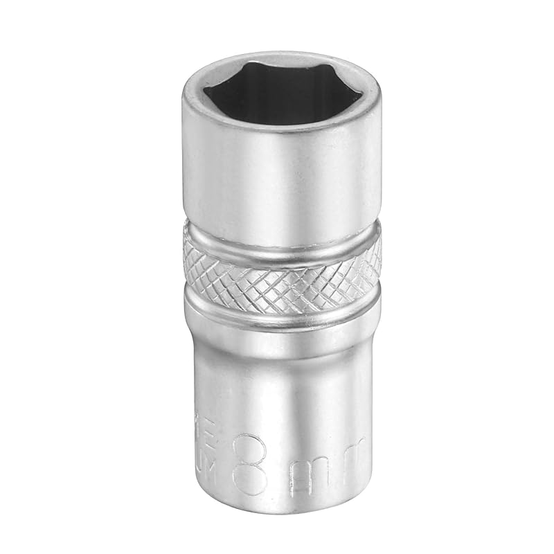 Soquete profundo sextavado de 6 pontos HARFINGTON, acionamento de 6,35 mm (1/4 pol.), 8 mm e 2,54 cm de comprimento
