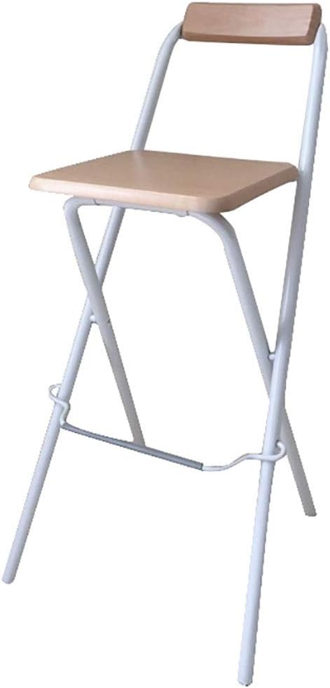 Home Folding Stool – 27/29 Inch Bar Chair High Stool with Backs Wood Pub Chair Metal Counter Bar Stool Chair with 220 Ibs Capacity - 7 Colors