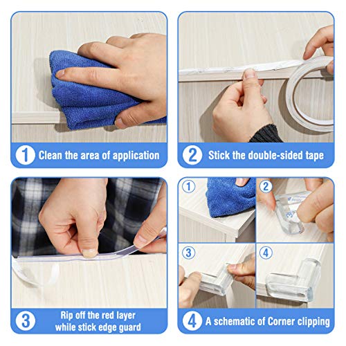 image for Corner Guards Baby Proof,CAMTOA Furniture Edge Corner Protector Clear 