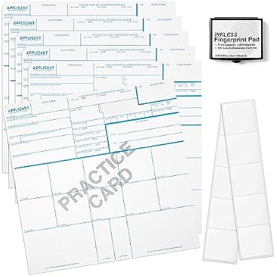 Complete FD-258 Fingerprint Kit with Cardholder