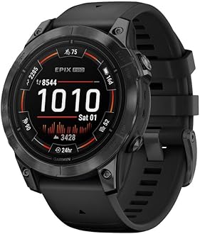 epix PRO Gen 2 GPS 51mm Premium Smartwatch, AMOLED Touchscreen, Multisport, Advanced Health & Training Features, Built-in Flashlight, Adventure Watch with up to 31 days battery life, Black