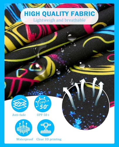 Image of uideazone Boys Teens Swim Trunks Quick Dry Waterproof Surfing Board Shorts Drawstring Elastic Waist with Mesh Lining 5-14T