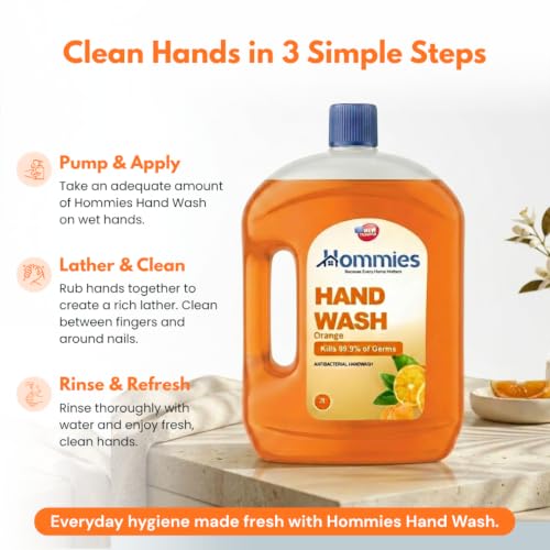 Image of Hommies Liquid Handwash Refill Can, 2 Ltr Orange
