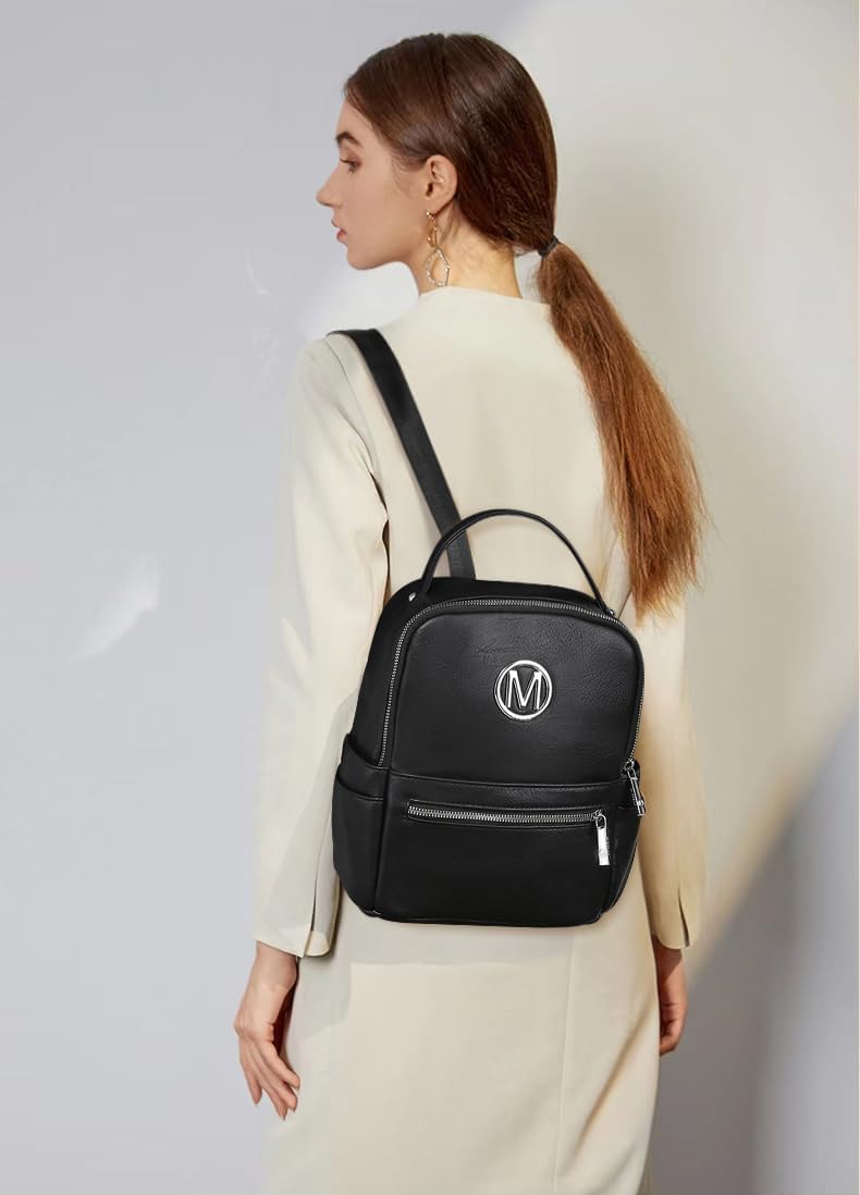 MKP Small Backpack Purse for Ladies Women Fashion Multi Pockets Daypacks with Front Zip Pocket - Image 5