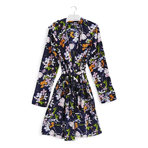Vera Bradley Womens Lightweight Fleece Robe Pajamas, Bloom Boom Navy, Small-Medium Us #TOP10
