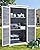 Gizoon Outdoor Storage Cabinet with 3 Shelves, Double Lockable Wooden Garden Shed with Waterproof Roof, Outside Vertical Tall Tool Shed for Yard Patio Lawn Deck-Grey