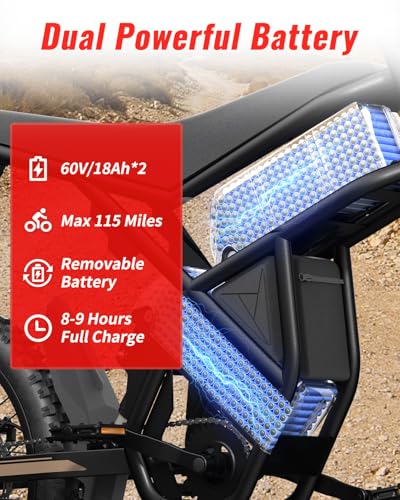 Image of Bootime GT73 / GT73 Pro Electric Dirt Bike for Adults Teens 3500W - 50 /37 MPH High-Speed, Dual Removable Battery(60V /48V)