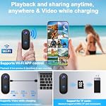 OBEST 360° Action Camera 4K Underwater Cam, Portable Mini Waterproof WiFi Camera 120° Wide Angle Action Cam for Cycling, Daily Vlog, Outdoor Sports (Upgraded Version)