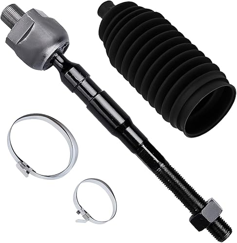 SCITOO Juego de 2 piezas de dirección delantera Kit interior de barra de acoplamiento y botas de piñón con fuelle para Nissan Altima