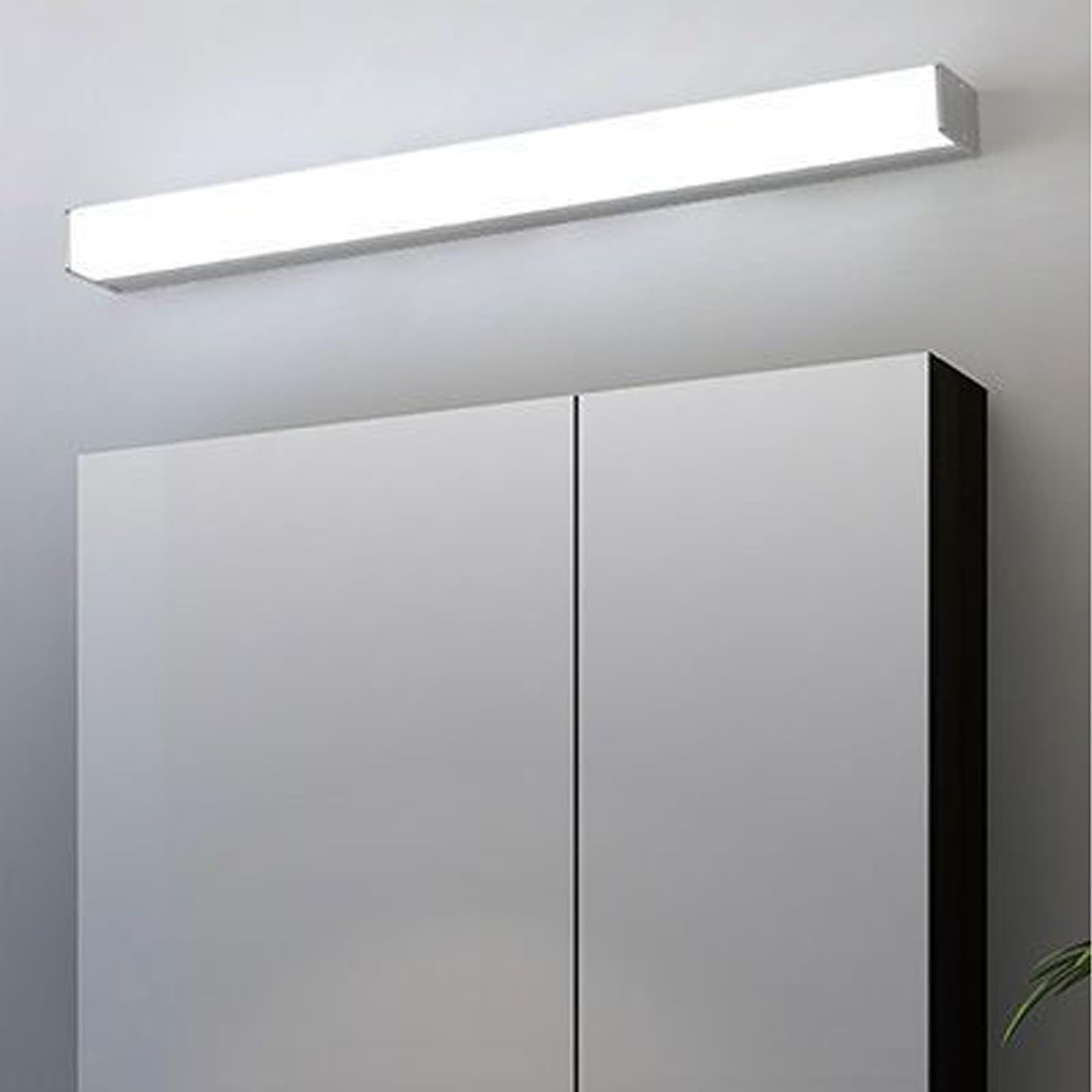 LED Spiegelleuchte Bad Wandlampe Badleuchte Wandleuchte Spiegellampe Wandbeleuchtung Badlampe Wasserdicht Wandleuchten Modern Indoor für Schminklicht Schlafzimmer (Silbrig-Weißes Licht,100cm)