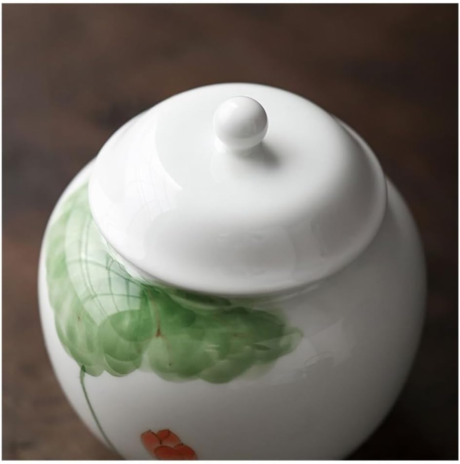Tea Container Retro Zen Pattern Ceramic Tea Canister Household Premium Storage Exquisite Warehouse