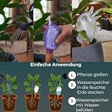 Dozownik wody "Bördy" zestaw 4 sztuk, rozmiar 20 cm, pojemność 220 ml na maksymalnie 4 dni, liliowy, zielony, przezroczysty i pomarańczowy (zestaw 1 x 4 szt.)