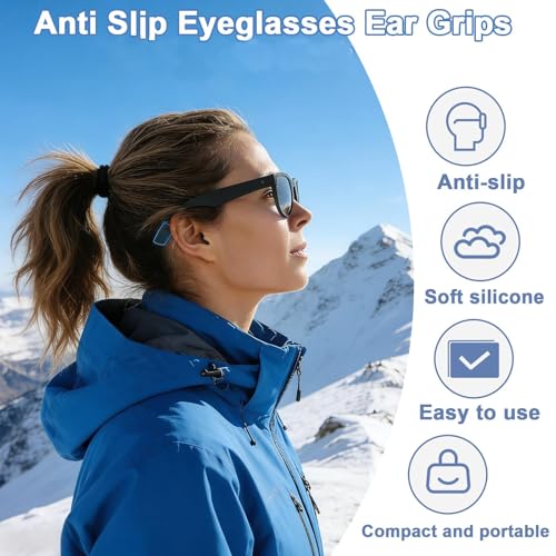 Image of 2Pcs Silicone Eyeglass Ear Grip Compatible with Wayfarer /Skyler /Headliner & Gen 2 Smart Glasses Accessories, Anti-Slip Elastic Eyeglasses Retainers for Gen 2 Smart Glasses Glasses Accessories