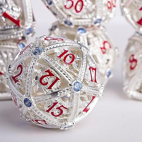 DND Dice Set Dungeons and Dragons Dice Set D&D Polyhedral Dice Set Metal Dice D20 for Dungeons and Dragons RPG MTG Table Games Cover