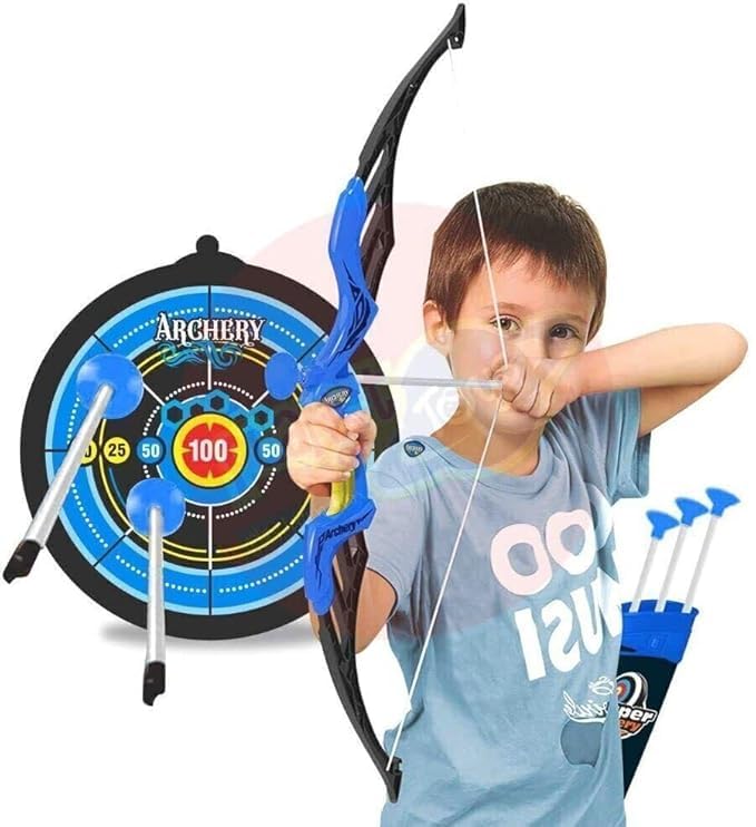 Archery Set with Bow, 3 Suction Arrows,Target Board & Quiver (Super Archery Kit)