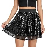 AYBUY Falda de Lentejuelas para Mujer, L