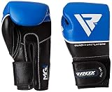 RDX Rindsleder Quad-Kore Boxhandschuhe Pro T9, blau, 12 oz