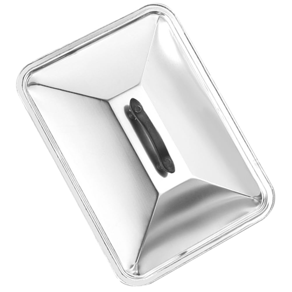 BESPORTBLE Coperchio Per Alimenti in Acciaio Inossidabile Rettangolare 50X35Cm Copertura Per Barbecue E Grigliate Design Pratico Cucina E Ristorazione