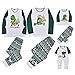 Christmas Pyjama Family Weihnachtsmann Hirsch Kostüm Set Rundhals Nachtwäsche Baby Strampler Weihnachtspulli Schlafanzüge Top Pulli Hausanzug Familie Eltern Kind Junge Weihnachtspyjama Set